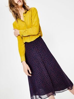 Boden Polka Dot Serena Midi Skirt Size 10